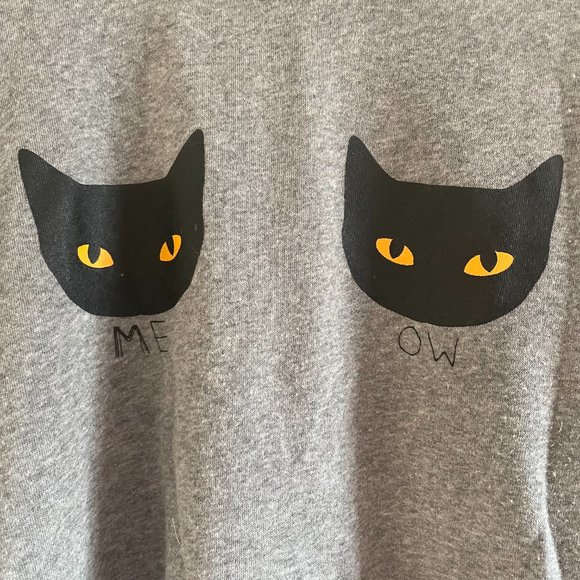 Vans Meow-Za Crew Grey Sweatshirt - Picture 3 of 4